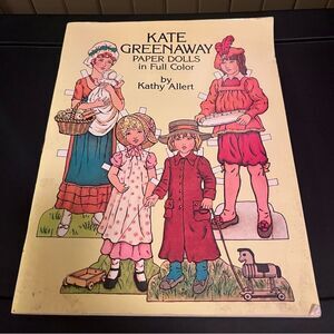 Kate Greenaway 1981 Paper Dolls in Full Color Book